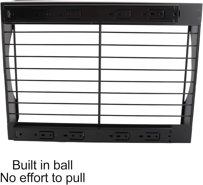 Pull Out Cabinet Organizer Smooth Sliding Silent Pantry Shelves Bathroom Wardrobe (L)