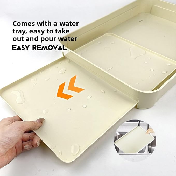 plplaaoo Pull Out Cabinet Organizer No Drill Slide Out Drawer Under Sink Storage Tray with Sliding Rail for Kitchen Bathroom Durable PP Material 16.73x12.01x2.95in