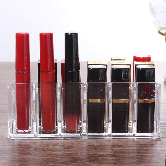 Weiai Lipstick Holder Lipgloss Organizer 18 Slot Makeup Cosmetics Storage Display