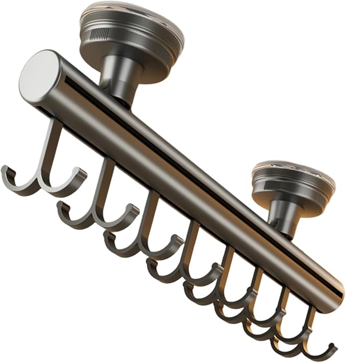 Modern Simple Suction Cup Hanger Systems Pull Out Design for Clothes Storage in Closet Wardrobes Space Efficient Suction Cup Hanger