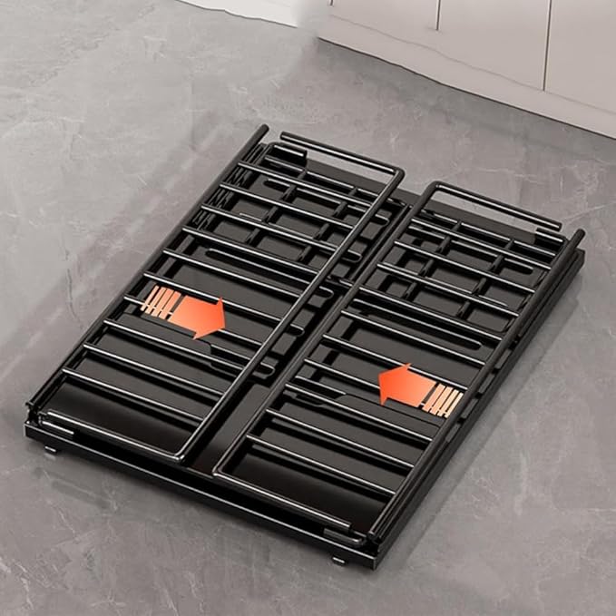 IDEALHOUSE Pull Out Cabinet Organizer, No Drill Slide Out Drawers Pull Out Home Organizers, Metal Pantry Pull Out Shelves for Kitchen Cabinets, Height 7 inches