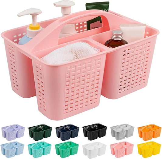 Tiawudi Portable Shower Caddy, Caddy Organizer with Handle, Plastic Shower Basket Hold Soap, Shampoo, Hair Supplies and Beauty Products, Cleaning Supplies Organizer for Home, Dorm, Shelf and Cabinet