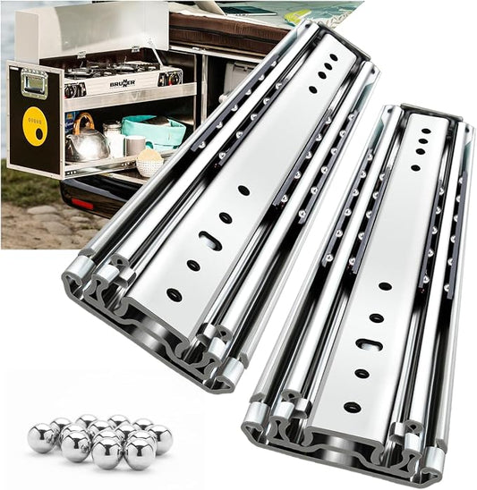 Heavy Duty Drawer Slides Full Extension Runners 12 14 16 18 20 22 24 26 28 30 32 34 36 38 40 44 48 52 56 60 Inch Side Mount Rails for Drawer Capacity 493lb 1 Pair