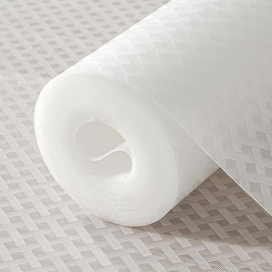 Shelf and Drawer Liner for Kitchen Cabinet, Non-Adhesive 24in x 240in Waterproof Contact Paper Refrigerator Liners Thickened Durable EVA Material Non Slip Mat for Dresser Cupboard Pantry Protector