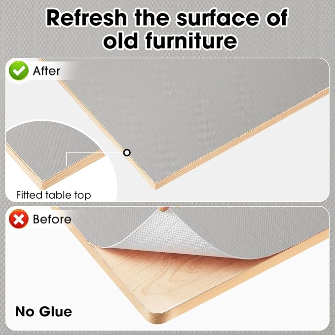Drawer and Shelf Liner, Non-Slip Kitchen Cabinet Liners Non-Adhesive Thick Strong Grip Waterproof Washable Mats Protect Dresser Shelves Cupboard Bathroom Cabinets, Light Gray, 18 in X 20 FT