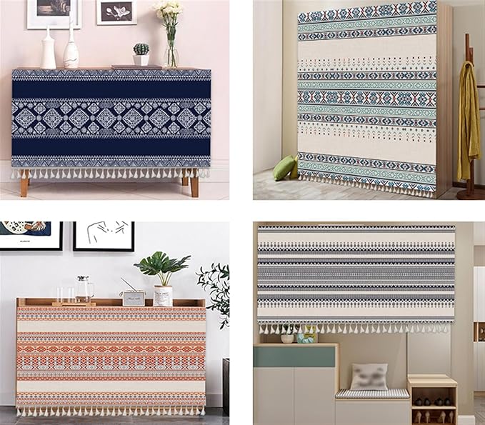Kitchen Curtain Under The Sink Privacy Dust Proof Cabinet Curtains Short Curtains for Kitchen Waredore Laundry Room Black, 35.4" W x 31.5" L (Pack of 1)
