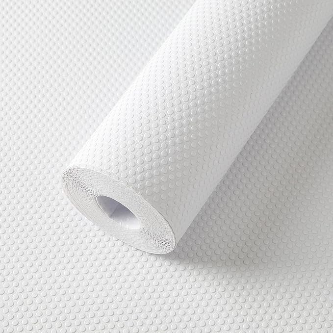 FLPMIX Shelf Liner 30 inch Wide - Large Waterproof Under Sink Mat 30 X 240 Inch White - Easy to Cut Cabinets Liners for Kitchens Cupboard Drawer