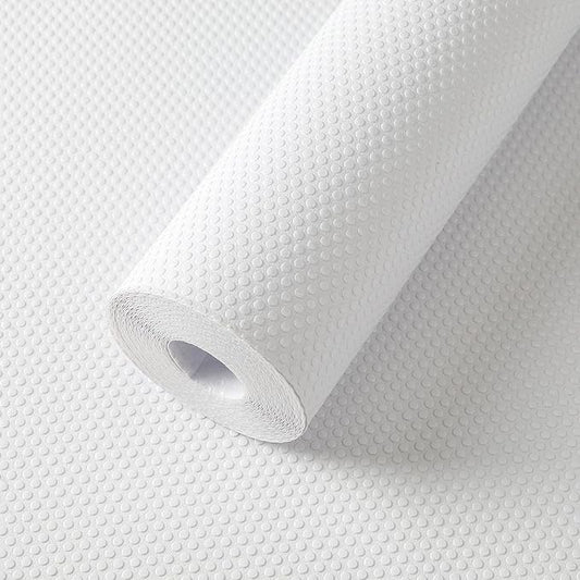 FLPMIX Shelf Liners for Kitchen Cabinets: 19" Wide Waterproof Under Sink Mats - Non-Adhesive Easy to Cut Large Drawer Liner for Pantry Cupboard 19" x 300" White