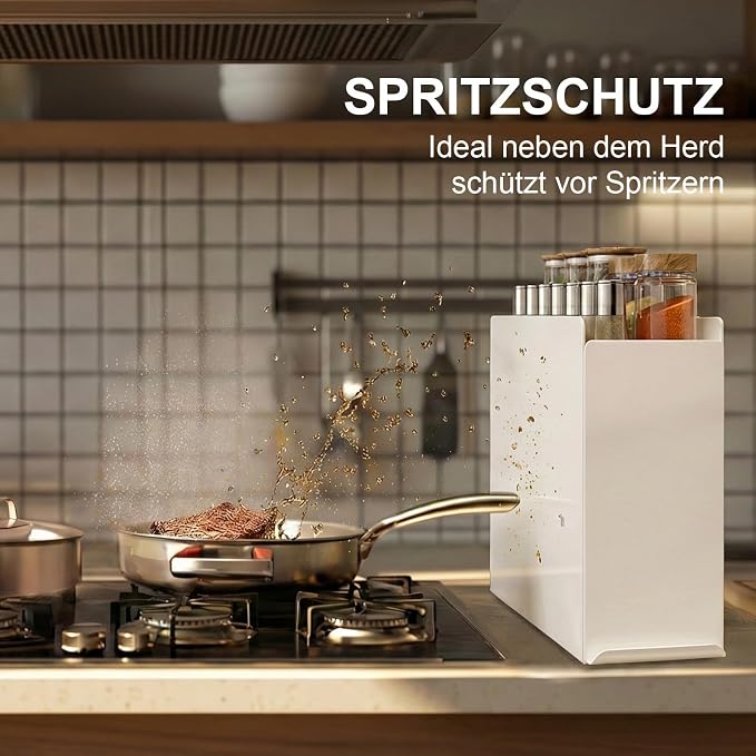2 Tier No Assembly Pull Out Spice Rack Countertop, Sliding Drawer for Tall Bottles, with Magnetic Panels with Paper Towel Holder and 4 Hooks