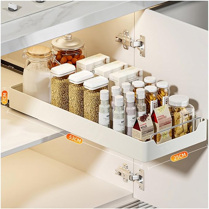 Pull Out Drawers for Cabinets Kitchen Organizer Expandable Drawer Pull Out Cabinet Organizer Pull Out Drawer for Adhesive Kitchen Cabinet Organizer No Drilling and Nailing Required