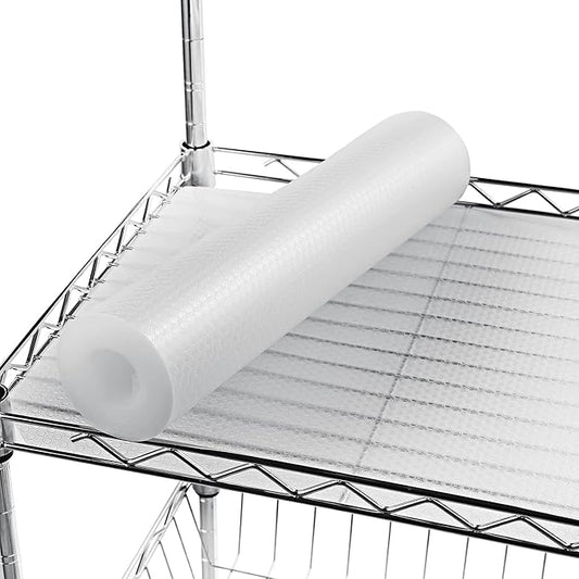 Wire Shelf Liner 16x197'' Clear Shelf Liner Kitchen,Cabinets,Drawer Liner, Cupboard, Under Sink, Pantry,Non-Adhesive Liner,Stain-Proof Shelf,1.2mm Thicken/Waterproof/Anti-Slip Liners