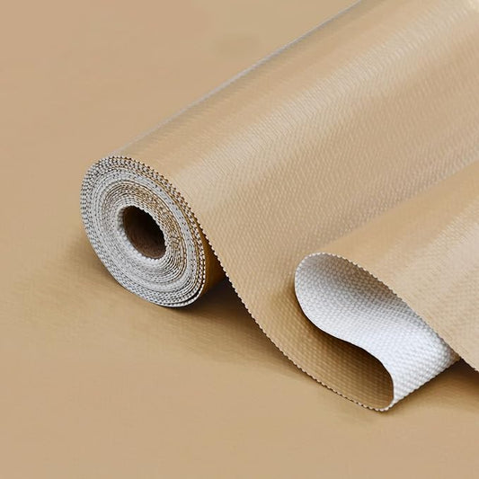 Drawer and Shelf Liner for Kitchen, Non-Slip Non-Adhesive Cabinet Liners for Cupboard, Dresser, Shelves, Tool Box, Pantry, Thickened Easy Install, Strong Grip, 23.6In x 20FT, Beige