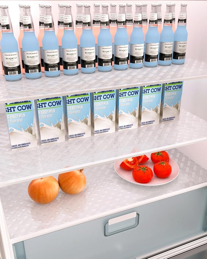 Shelf and Drawer Liner for Kitchen Cabinet, Non-Adhesive 18in x 360in Waterproof Contact Paper Refrigerator Liners Thickened Durable EVA Material Non Slip Mat for Dresser Cupboard Pantry Protector