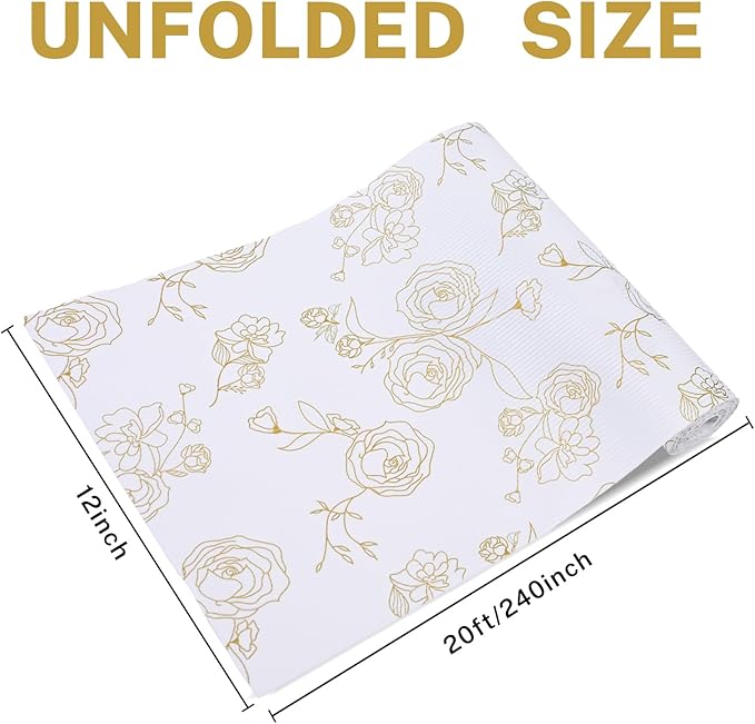 Shelf Liner Drawer Liner, Non Adhesive Cabinet Liner, Washable 12 Inch x 20 FT(240 Inch) Waterproof Non-Slip Shelf Liners for Kitchen Cabinets, Desks, Storage, Refrigerator, Kitchenware, Tableware