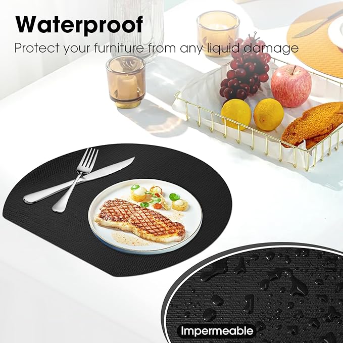 Drawer and Shelf Liner, Non-Slip Kitchen Cabinet Liners Non-Adhesive Thick Strong Grip Waterproof Washable Mats Protect Dresser Shelves Cupboard Bathroom Cabinets, Black, 24 in X 20 FT
