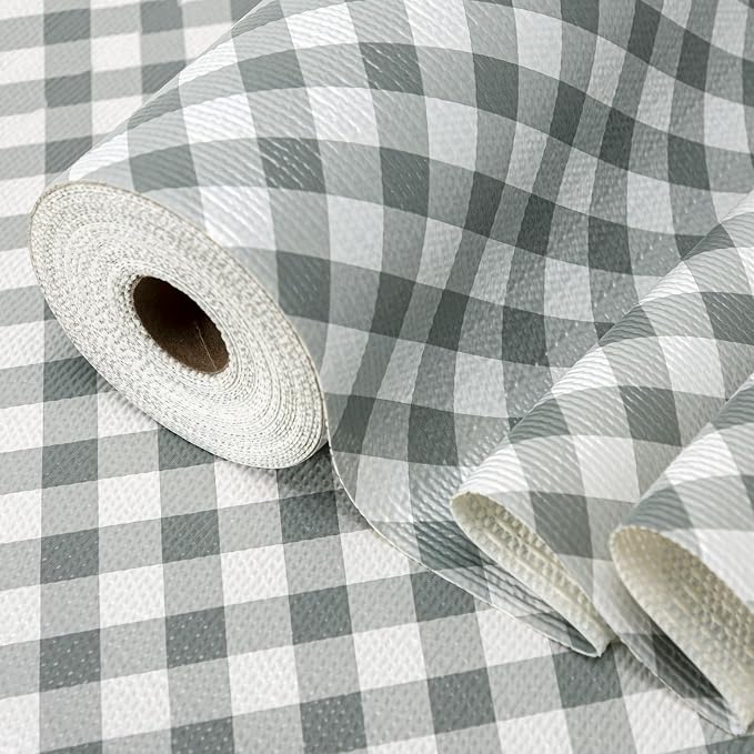 Shelf Liners Non Adhesive 5Rolls*12'' X 120'' Drawer Liner for Kitchen Cabinets, Waterproof Shelf Liners Durable Anti-Slip for Kitchen Cabinets Cupboard Liner