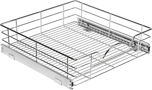 HOLDN’ STORAGE Pull Out Cabinet Organizer, Slide Out Drawer for Kitchen Cabinets & Pantry, Roll Out Shelf for Pots, Pans & Under Sink Storage, Heavy-Duty Full-Extension, 22"W x 21"D x 5"H