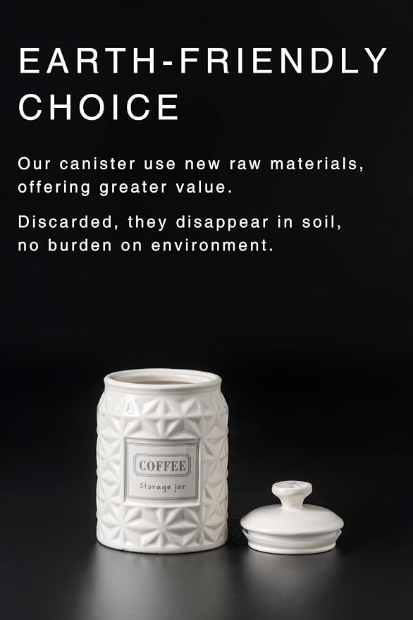 Azure Starfield Ceramic Canisters Sets For The Kitchen Canisters For Countertop Set of 3 Airtight Coffee Canisters For Ground Coffee Sugar Container Tea Storage Jars With Lids Farmhouse Decor