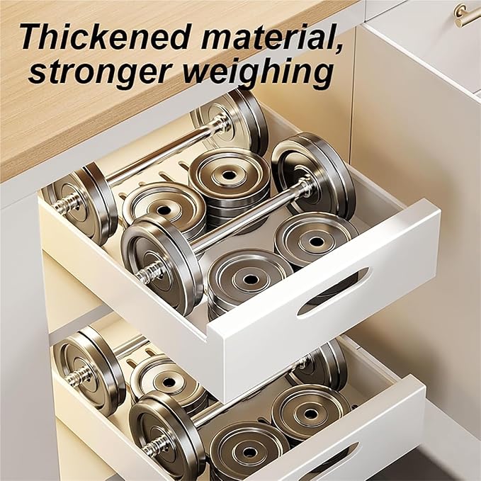 Extendable Pull Out Cabinet No Drill Sliding Drawer Space Saving Storage Solution for Kitchen Bathroom & Pantry，Black 40 * 43 * 7cm