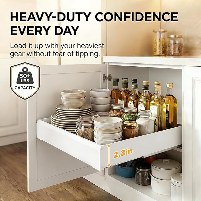 Blind Corner Cabinet Pull Out Organizer, Slide Out Kitchen Cabinet Organizer, Space Aluminum Pullout Shelves for Corner Cabinet, Under Sink Pull Out Storage for Pots and Pans