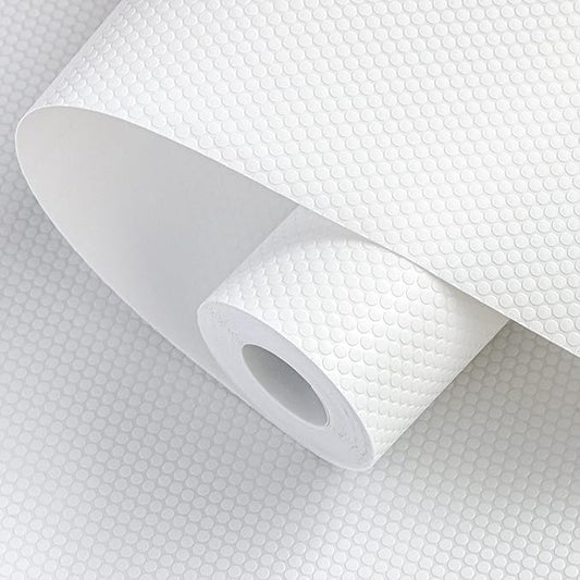 Shelf Liners 15 inch x 20 ft Shelf Liners for Kitchen cabinets nonstick Shelf Lining Drawer Mats EVA Protector for Cupboard (White,15 inch x 20 ft)