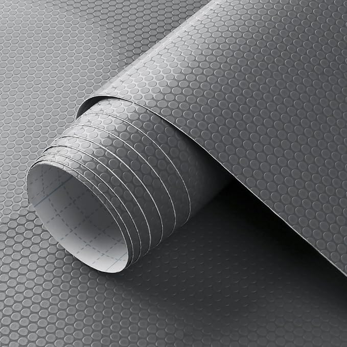 WochiTV Adhesive Shelf Liner 30 X 240 Inches Peel and Stick Kitchen Liner for Cabinets, Drawers Removable Protector Mat Waterproof Contact Covering for Dresser Pantry Countertops Shelves, Gray