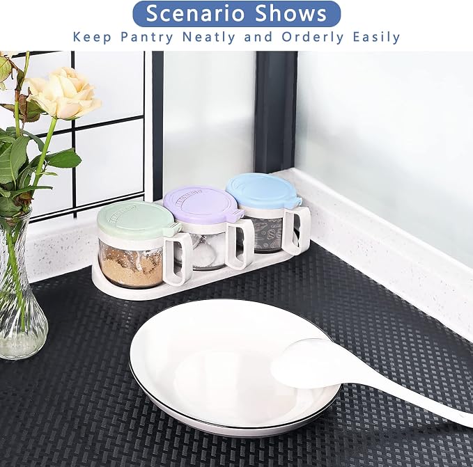 HooTown Shelf Liner Kitchen Cabinet Drawer Mats 23.6 Inch Wide x 196.8 Inch Long, Non Slip EVA Plastic Water Resistant Pad for Bathroom Drawers, Shoe Shelves, Under Sink, Black