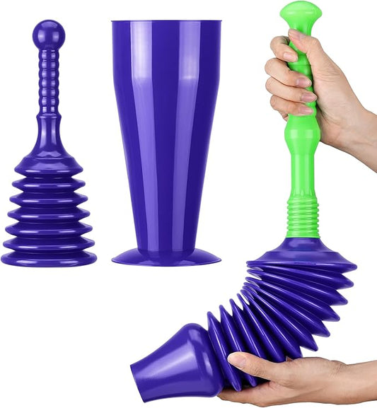 Luigi's Toilet & Sink Plunger Set - Blue