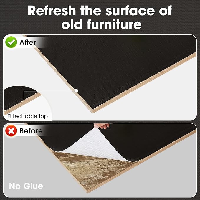 Drawer and Shelf Liner, Non-Slip Kitchen Cabinet Liners Non-Adhesive Thick Strong Grip Waterproof Washable Mats Protect Dresser Shelves Cupboard Bathroom Cabinets, Black, 24 in X 20 FT