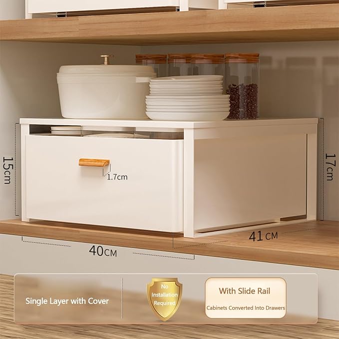 Pull Out Drawers for Cabinets Cabinet Extendable Basket Expandable Drawer Pull Out Drawer Drawer without Drilling Kitchen Organizer Steel Material for Kitchen Living Room Bedroom
