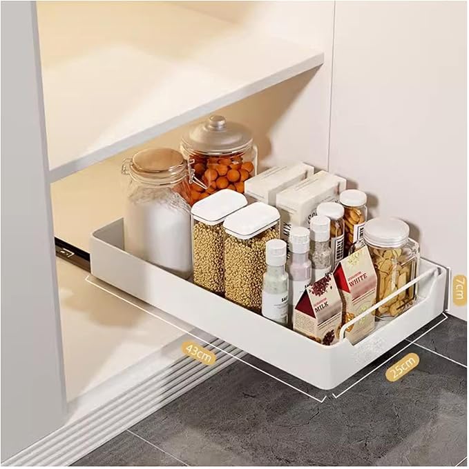 Pull Out Drawers for Cabinets Expandable Drawer Pull Out Drawer Kitchen for Gluing Kitchen Organizer Organizer No Drilling and Nailing Required Cabinet Organizer