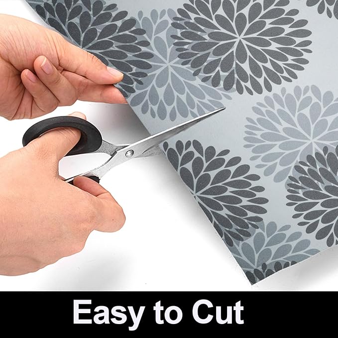 AiBOB Waterproof Under The Sink Mat, Absorbent Quick Dry Sink Liners Protect Cabinets, Durable Shelf Liners, Slip Resistant and Non-Adhesive, 24X36, Grey/Flower