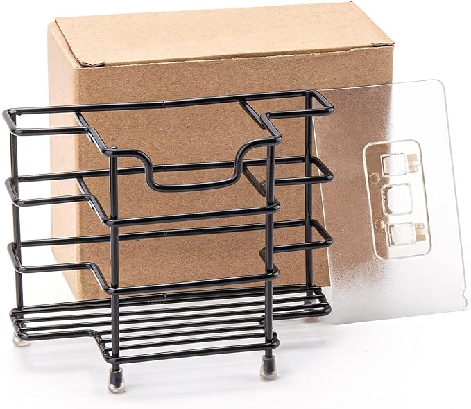 Toothbrush Holders for Bathroom, 3-Slot Black | Wall-mounted Hygienic Bathroom Storage for Countertop or Shower
