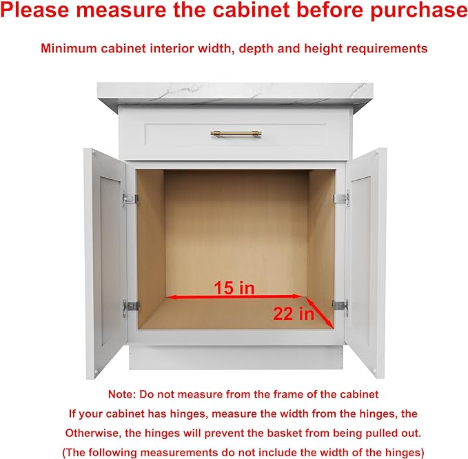 Sikarou Pull Out Cabinet Organizer,Heavy-Duty Slide Out Shelf, Wood and Wire Basket, Pull Out Drawer for for Kitchen Under Sink Space, Pantry, Bathroom, 2 Tie 14 * 21 in