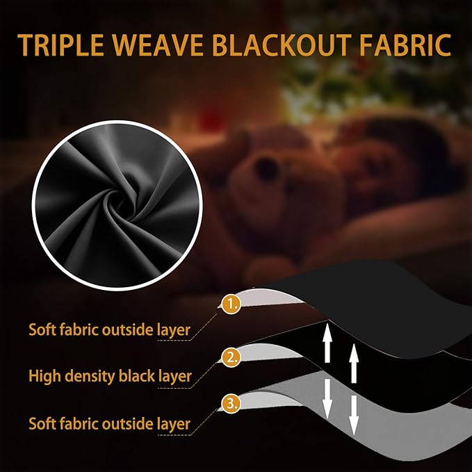 KOUFALL 30 Inch Long Curtains for Small Windows Blackout Thermal Insulating Short Window Curtain for Bathroom Bedroom Wide 18 x 30 Length
