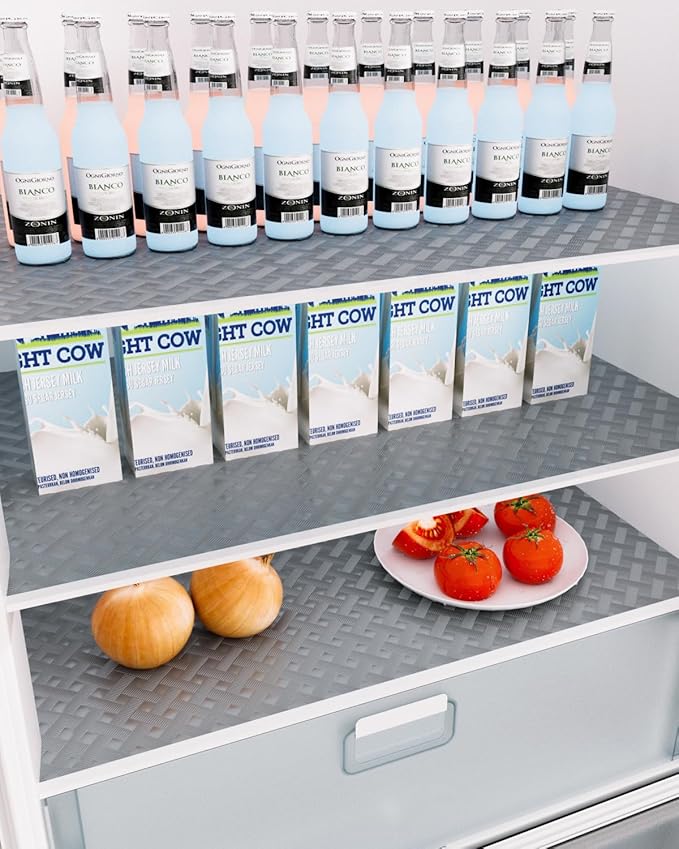 Shelf and Drawer Liner for Kitchen Cabinet, Non-Adhesive 24in x 120in Waterproof Contact Paper Refrigerator Liners Thickened Durable EVA Material Non Slip Mat for Dresser Cupboard Pantry Protector