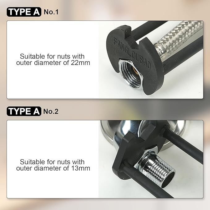 2 Pcs Multifunctional Sink & Basin Faucet Wrench Set, Plumbing Tools for Tight Spaces Under Sink, Kitchen Bathroom Home Installation and Repair