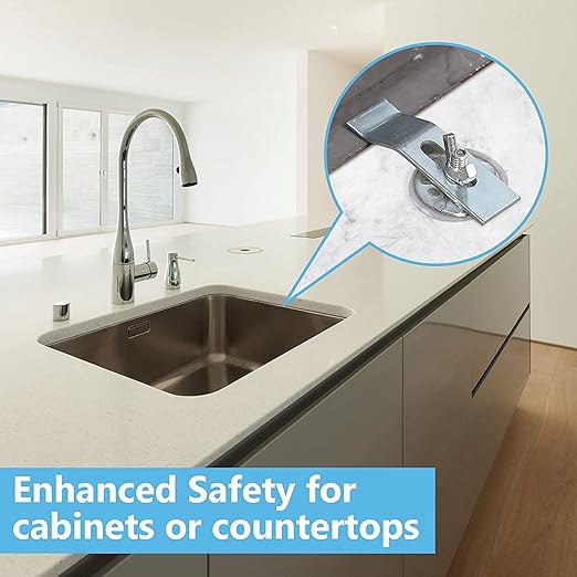 Enhon Undermount Sink Clips Kit 24 Pack, Sink Mounting Brackets, Heavy Duty Installation Hardware Fasteners for Kitchen Bathroom Countertop Vanity Sinks