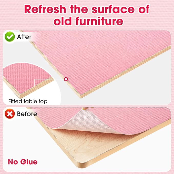 Drawer and Shelf Liner, Non-Slip Kitchen Cabinet Liners Non-Adhesive Thick Strong Grip Waterproof Washable Mats Protect Dresser Shelves Cupboard Bathroom Cabinets, Pink, 18 in X 10 FT