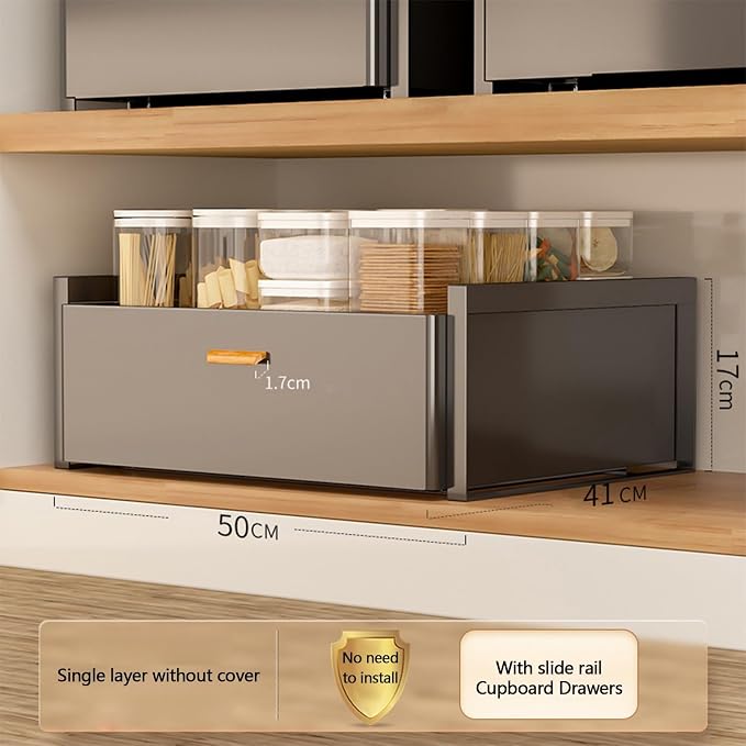 Pull Out Drawers for Cabinets Expandable Drawer Slide Out Cabinet Organizer Kitchen Extendable Drawers Storage Shelves for Kitchen Cabinets Extendable Pull Out Drawer