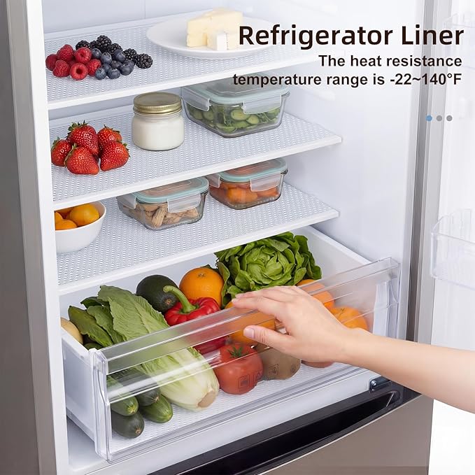 PABUSIOR Cabinet Drawer Liners for Shelves: 100% EVA Non Slip Clear Kitchen Cupboard Mats 11.8" x 240" - Multiple Wide Non-Adhesive Waterproof Refrigerator Shelf Liner for Pantry Shelves Bathroom
