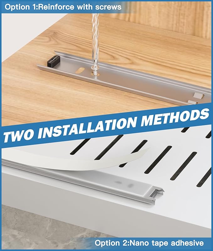 2 Pack Pull Out Cabinet Organizer, No-Drill Expandable Slide Out Drawers for 21" Deep Cabinets (12.3"-21.8" Width), 3-Slide Rail, Easy Assembly pull out drawers for Kitchen, Pantry, Bathroom - White
