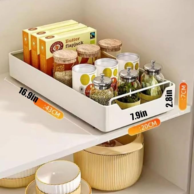 Kitchen Organizer Pull Out Drawers* Pull-Out Kitchen Storage Drawer,Pull-out Kitchen CupboardTelescopic Drawer Pull Out Drawer Kitchen Expandable Pull Out Drawers Pull Out Cupboard Organizer No Drilli