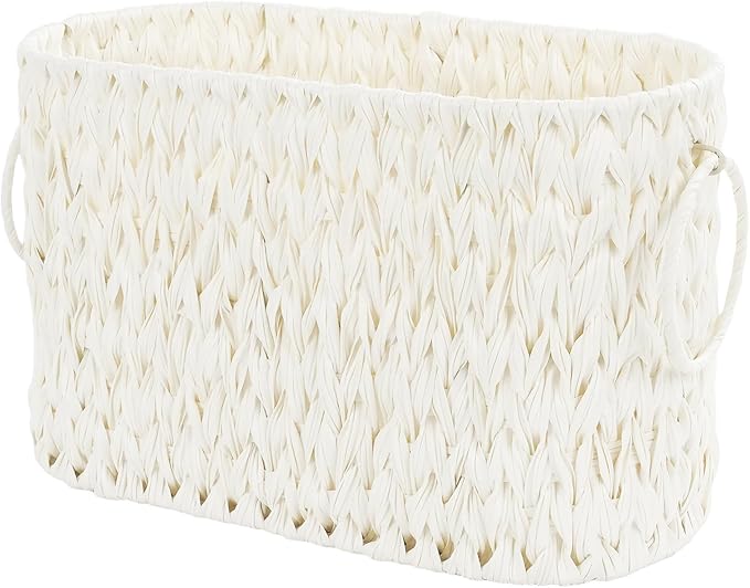 Coeusy Toilet Paper Basket,Boho Decorative Toilet Paper Storage,Large Wicker Basket for Bathroom Storage,Free Standing