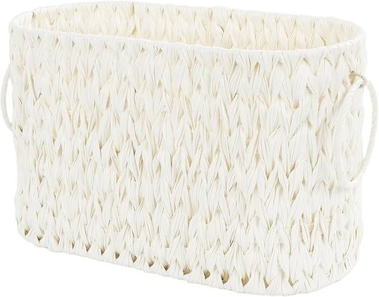 Coeusy Toilet Paper Basket,Boho Decorative Toilet Paper Storage,Large Wicker Basket for Bathroom Storage,Free Standing