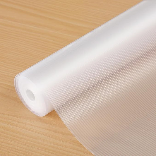 Shelf Liners 24 inch x 20 ft Shelf Liners for Kitchen cabinets nonstick Shelf Lining Drawer Mats EVA Protector for Cupboard (Clear Ribbed,24 inch x 20 ft)