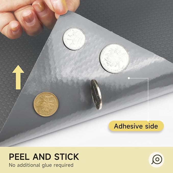 WochiTV Adhesive Shelf Liner 30 X 120 Inches Peel and Stick Kitchen Liner for Cabinets, Drawers Removable Protector Mat Waterproof Contact Covering for Dresser Pantry Countertops Shelves, Gray