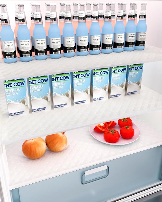 Shelf and Drawer Liner for Kitchen Cabinet, Non-Adhesive 18in x 120in Waterproof Contact Paper Refrigerator Liners Thickened Durable EVA Material Non Slip Mat for Dresser Cupboard Pantry Protector