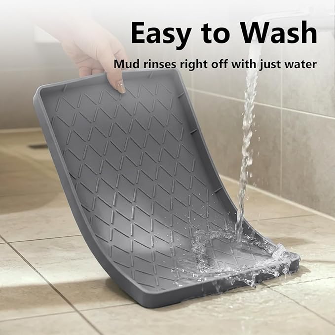 Mateeylife Under Sink Mats for Kitchen Waterproof 22"X19", Undersink Protectors，Silicone Mat Cabinet Liner, Under Sink Organizer for Bathroom and Kitchen，Boot Tray Pet Food Mat, Dark Grey