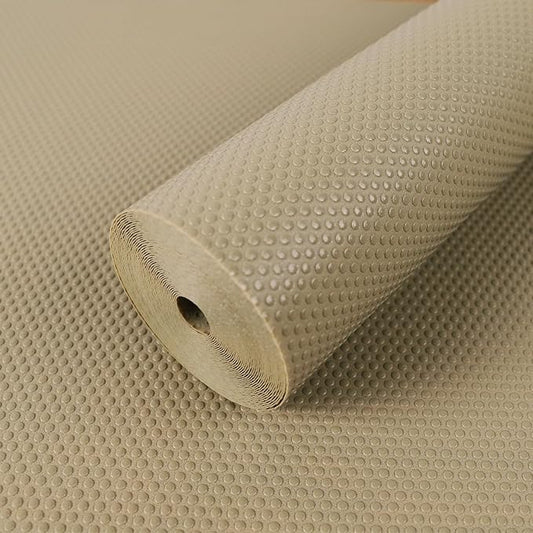 Cabinet Shelf Liner Waterproof Khaki - 22 Inch Wide Easy to Cut Under Sink Mat - Non-Adhesive Large Drawer Liner 22 x 300 in